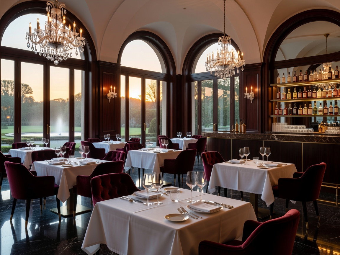 Elegant luxury restaurant interior at cyroweplaymor